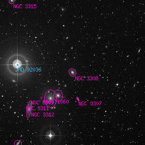 DSS image of NGC 3308