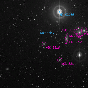 DSS image of NGC 3316