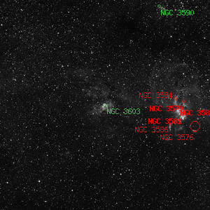 DSS image of NGC 3603