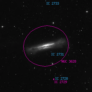 DSS image of NGC 3628