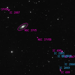 DSS image of NGC 3705B