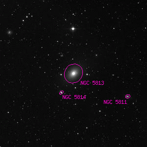 DSS image of NGC 5813