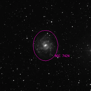 DSS image of NGC 7424
