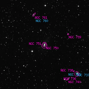 DSS image of NGC 750