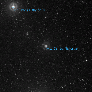 DSS image of Nu1 Canis Majoris