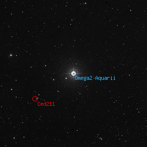 DSS image of Omega2 Aquarii