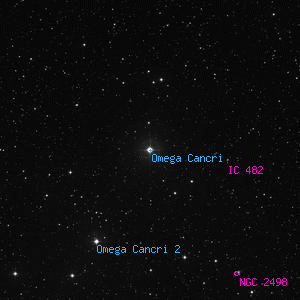 DSS image of Omega Cancri