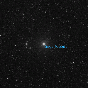DSS image of Omega Pavonis