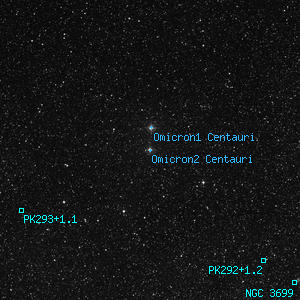 DSS image of Omicron2 Centauri