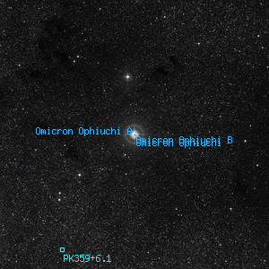DSS image of Omicron Ophiuchi A
