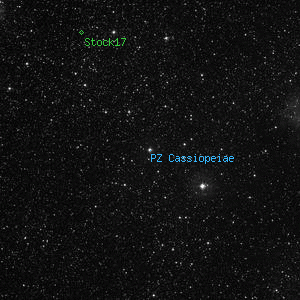 DSS image of PZ Cassiopeiae