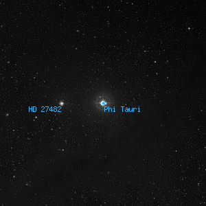 DSS image of Phi Tauri