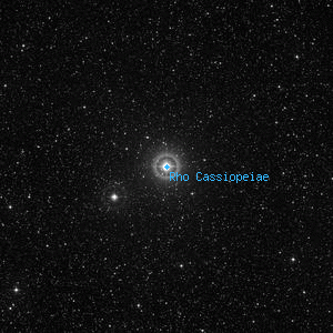 DSS image of Rho Cassiopeiae