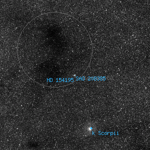 DSS image of SAO 208385