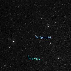 DSS image of TY Ophiuchi