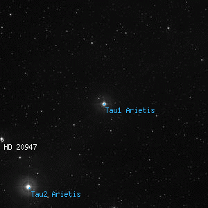 DSS image of Tau1 Arietis