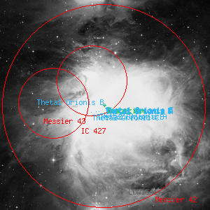DSS image of Theta1 Orionis B