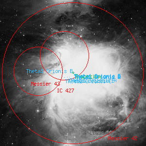 DSS image of Theta1 Orionis D