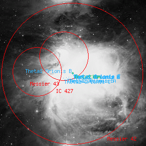 DSS image of Theta1 Orionis E