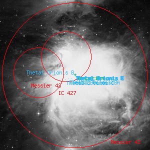 DSS image of Theta1 Orionis F