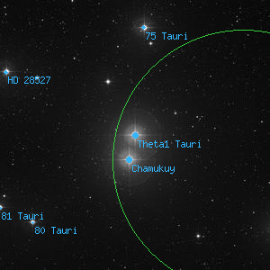 DSS image of Theta1 Tauri