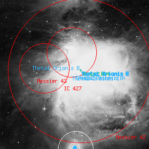 DSS image of Theta2 Orionis B