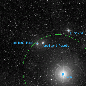 DSS image of Upsilon1 Puppis