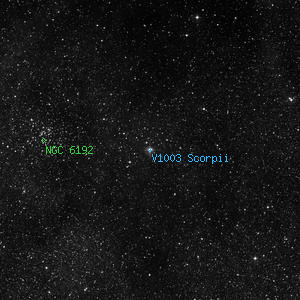 DSS image of V1003 Scorpii