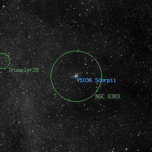 DSS image of V1036 Scorpii