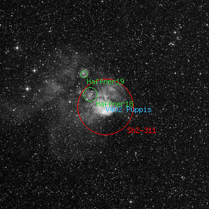DSS image of V402 Puppis