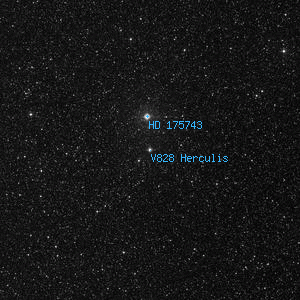 DSS image of V828 Herculis