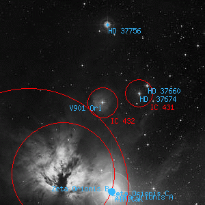 DSS image of V901 Ori