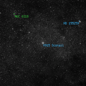 DSS image of V915 Scorpii