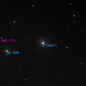 DSS image of X Cancri