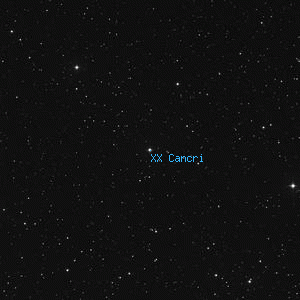 DSS image of XX Cancri