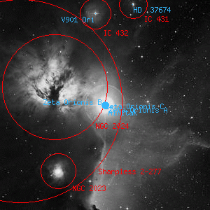 DSS image of Zeta Orionis A