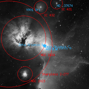 DSS image of Zeta Orionis C