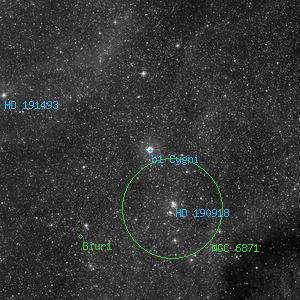 DSS image of b1 Cygni
