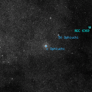 DSS image of c Ophiuchi