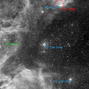 DSS image of t2 Carinae