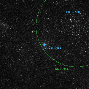 DSS image of x Carinae